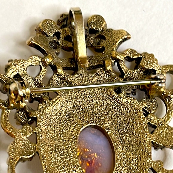 Sarah Coventry Contessa Vintage Brooch Sparkle Rhinestones Goldtone Metal - Picture 5 of 6